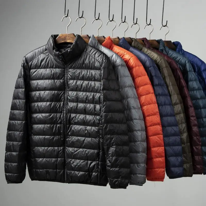 Men's Lightweight down Cotton Jaet Autumn Winter Stand Collar ort Sle Warm Casual ly Portable Outerwear