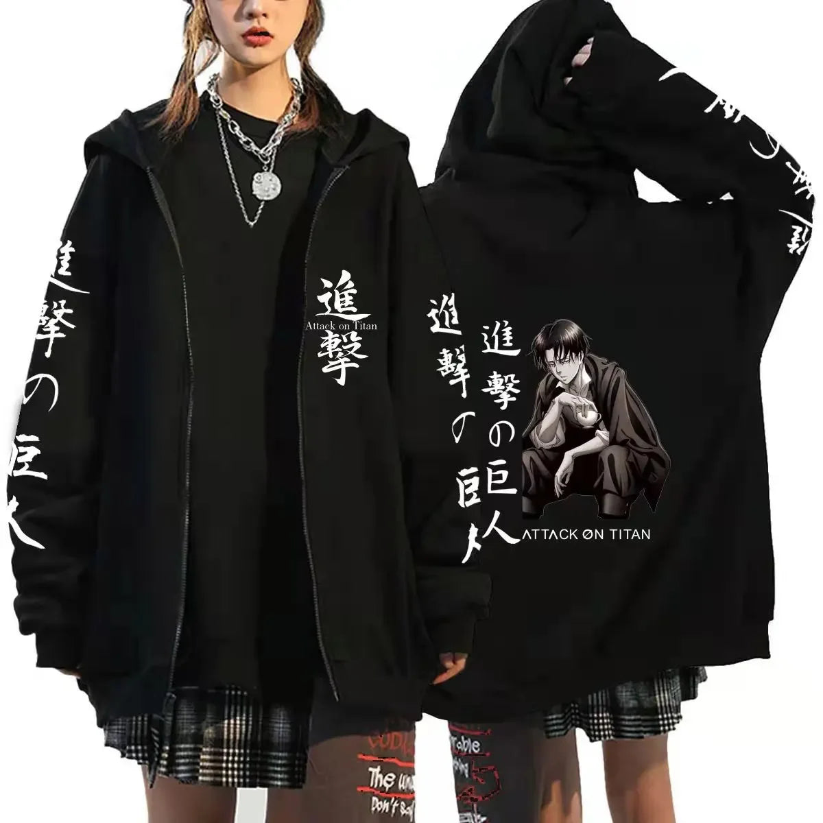 Women’s Anime Zip-Up Sports Hoodie