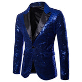 Men's Suit Jacket Little Round Sequins Sparkling Men's Blazer Wedding Dinner Band Stage 4