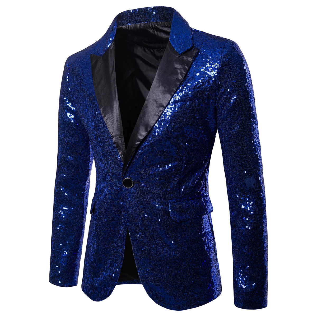 Men's Suit Jacket Little Round Sequins Sparkling Men's Blazer Wedding Dinner Band Stage 4