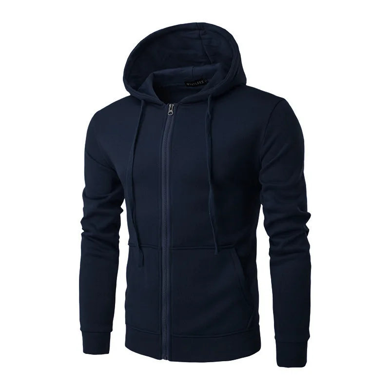 Autumn Men Sweatshirts Long Sleeve Jacket Hoodie Zipper Closure Jacket Male Hoodies Sweatshirt Slim Fit Male Clothing 6