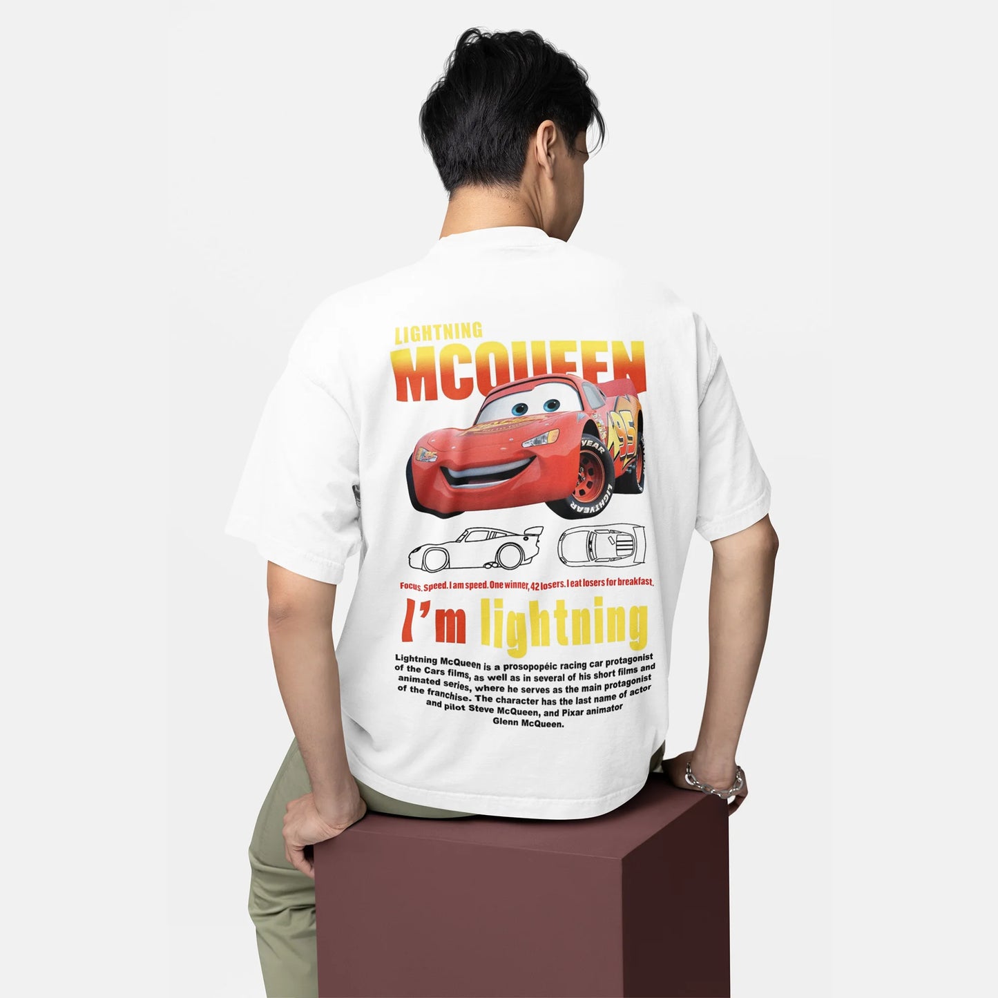 Men Sally I'm Lightning Cars T Shirts Mcqueen Cotton Clothing Creative Short Sleeve Round Collar T-Shirt Plus 3