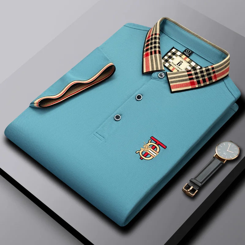 2024-Summer-Men-s-New-High-End-Brand-Exquisite-Embroidery-Casual-Cotton-Polo-Shirt-Business-Lapel