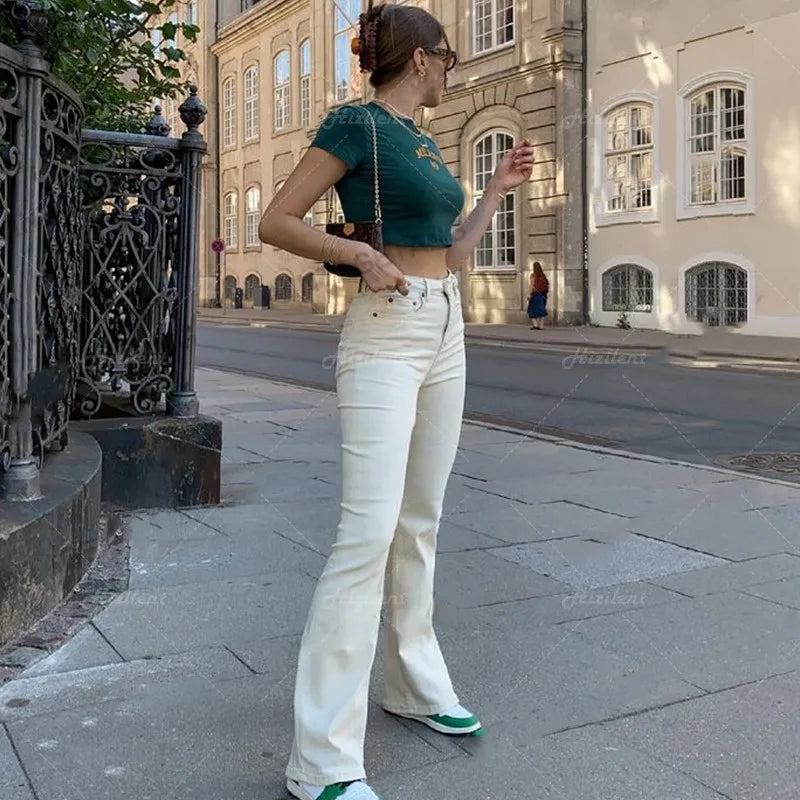 Y2K Embroidery Letter Printing Stitch Green 90s Crop Tops O-neck Short Sleeve T-shirts clothes shirt vintage bf clothing tee 3