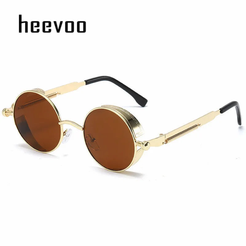 Steampunk Metal Round Sunglasses
