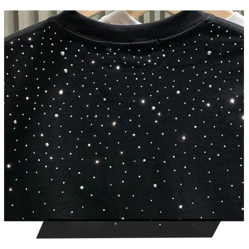 Men's Summer Rhinestone Rivet T-Shirt | Casual Short Sleeve Tee | Korean Fashion 2