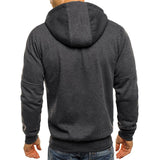 Men's Hoodies Long Sleeve Sweatshirt Zipper Design Hooded Sweatshirt for Men Clothing Sportswear Slim Fit Casual Jacket 3