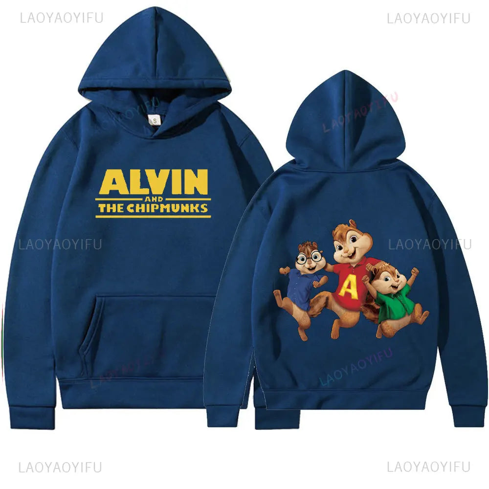 Alvin and The Chipmunks 2025 Fashion Unisex Casual Sportswear Men's Hoody Alvin Chipmunk Halloween Costume Women's Pullover Tops