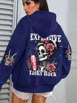 Women’s "Expensive Talks Back" Funny Print Hoodie