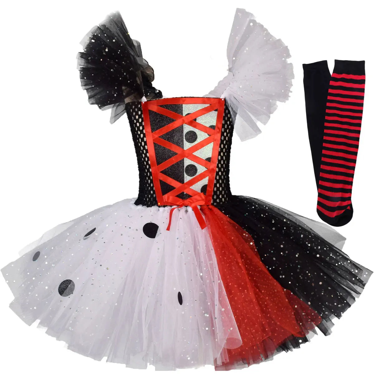 Classic Girl’s Monochrome Cosplay Dress Set