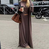 Women's 2025 Summer New Casual Long Cardigan Long Sleeve Top High - waisted Trousers Fashion Set 3