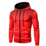 Men’s Polka Dot Slim Fit Zip-Up Hoodie