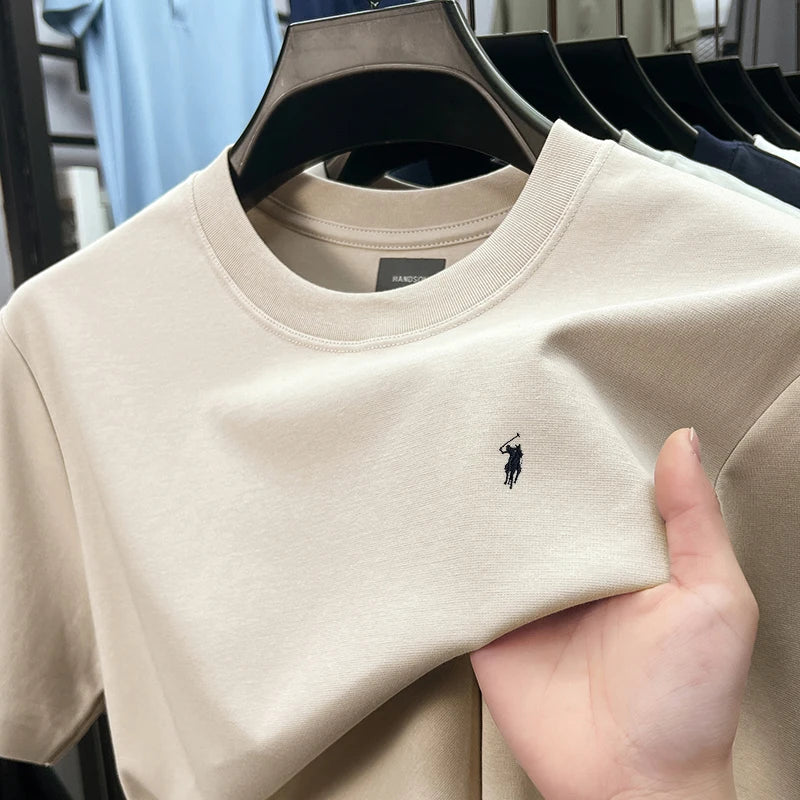 Men’s Designer Paul Embroidered Silky Cotton T-Shirt