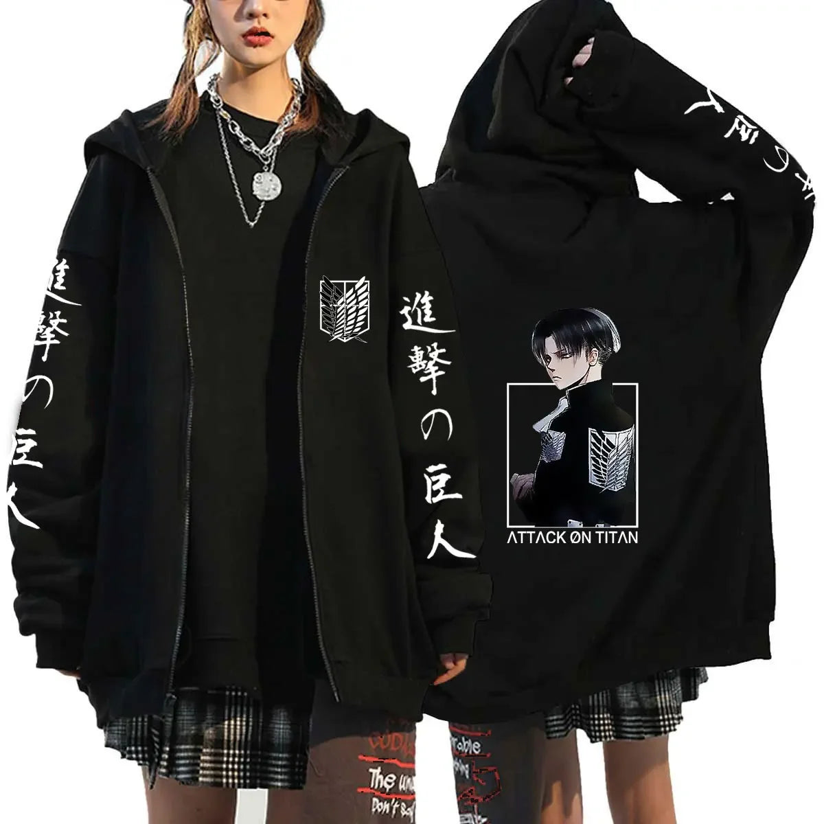Women’s Anime Zip-Up Sports Hoodie