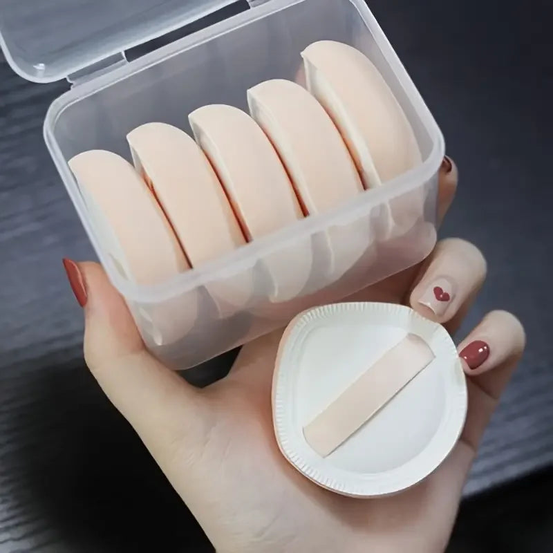 5-Piece Portable Drop-Shape Powder Puffs
