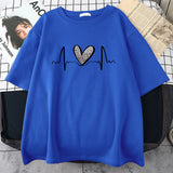 Women’s Leopard Heart Graphic T-Shirt