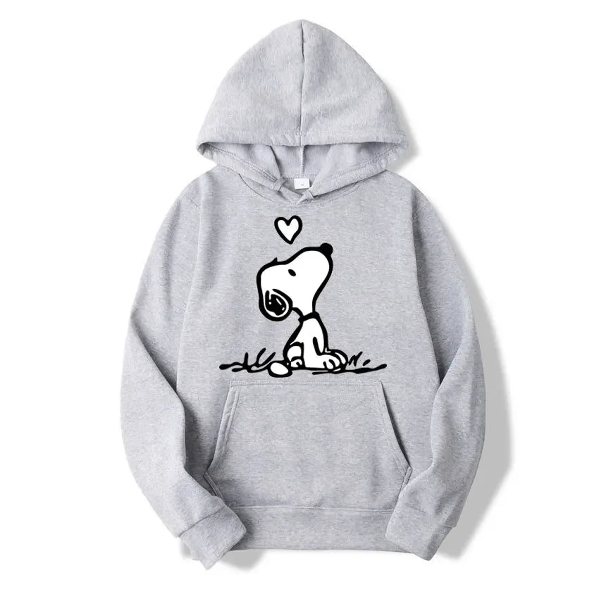 American Cartoon Comics Snoopy Hoodie Women Man Pullover Tops Spring Autumn Men  2024 New Casual Couple Sweatshirt Clothing 3