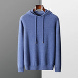 Men's cashmere One-piece ready-to-wear Hoodie 100% Merino Wool Knitted Sweatshirt