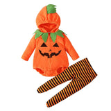 2025 Pumpkin Cosplay Jumpsuit Baby Girls Boys Halloween Clothes Sets New Baby Girl Set Carnival Party Costumes Halloween Gifts 3