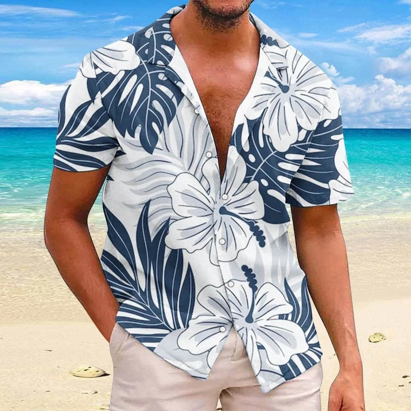 2025-Summer-Animal-Crane-Men-Hawaiian-Shirt-3d-Plant-Shirt-For-Men-Flower-Print-Plus-Size