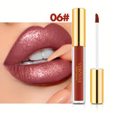 10-Color Diamond Shimmer Liquid Lipstick Set