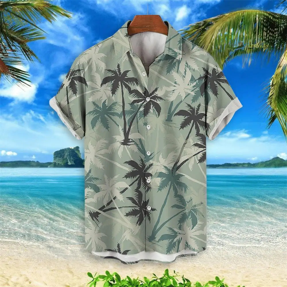 2025-Summer-Animal-Crane-Men-Hawaiian-Shirt-3d-Plant-Shirt-For-Men-Flower-Print-Plus-Size