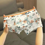 1pcs Sexy Mesh Boxer Men Underwear See Through Transparent Shorts Male Print Panties Plus Size Underpants U Convex Lingerie 6XL 6