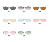 Women's Retro Rimless Oval Cat Eye Sunglasses - UV400 Frameless Sun Glasses 4