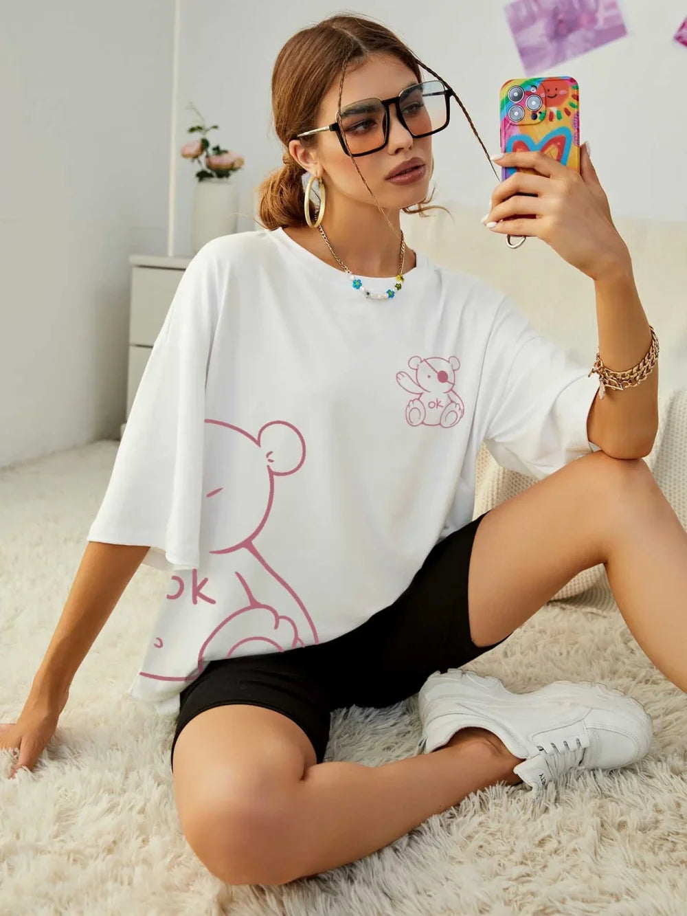 Kawaii Teddy Bear Cotton Tee