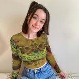 Dark-Academia-Graphic-Print-T-shirt-E-girl-Gothic-Mall-Goth-Alt-Emo-Crop-Top-Y2K