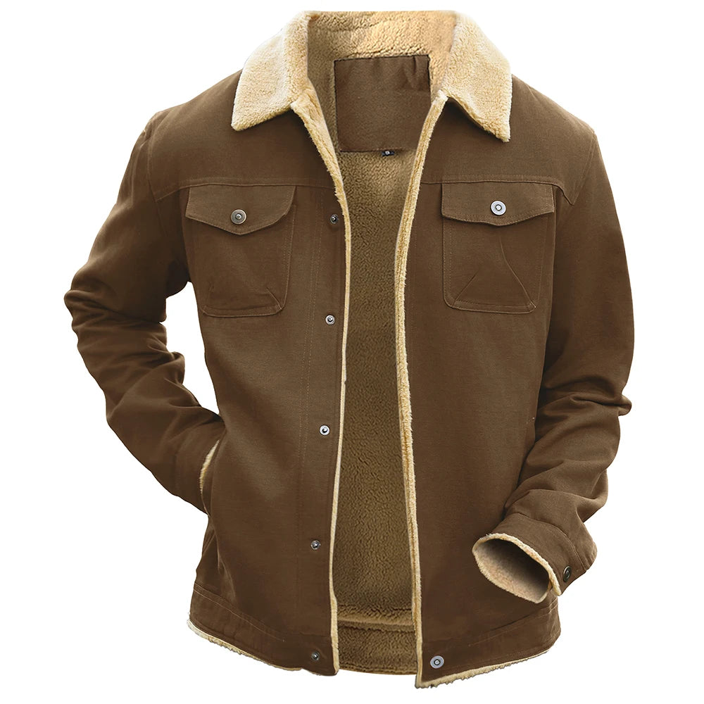 Men's Jackets Winter Warm Waterproof Fleece Lined High Quality Multi-color Coat Comfortable Casual Outerwear US Size