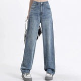 Girls-High-Waist-Wide-Leg-Jeans-Lady-High-Street-Denim-Straight-Leg-Pants-Female-Retro-Blue