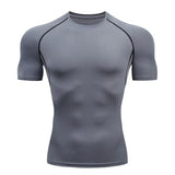 Men's T Shirt Outdoor Training Fitness Gym Jogging Running Sweatshirt Bat/-Man Compression Shirts Tight Elastic Breathable 6