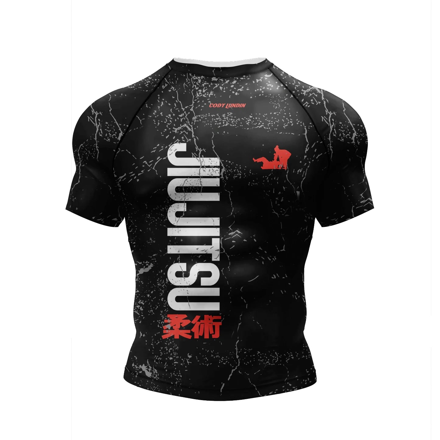 Cody Lundin Short Sleeve Pink Mens Jiu Jitsu BJJ No Gi Rash Guard Sublimation Men Running Training T-shirts Strech Fitness Tees