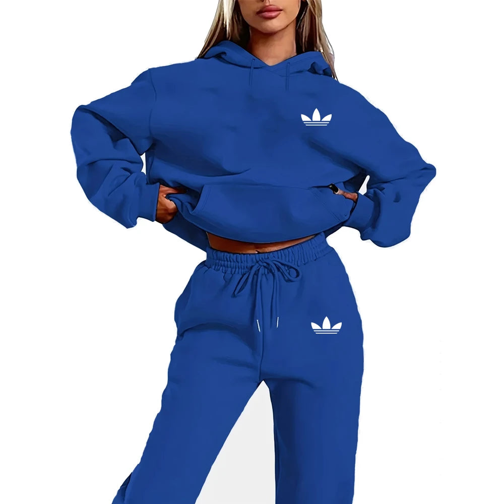 Letter Printed Women Hoodie set Street Hip Hop Clothing Casual Female 2pcs Clothing Plush sweatshirt Perfect for Outdoor 6
