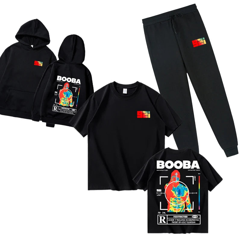 B2O Hoodies Men Fashion 92i Printed Cotton Short Sleeve T-shirts Sweatshirts Women Casual Sweatpants Hoody Pullovers Sudaderas