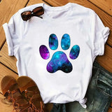 Unisex Colorful Heart & Paw Print T-Shirt