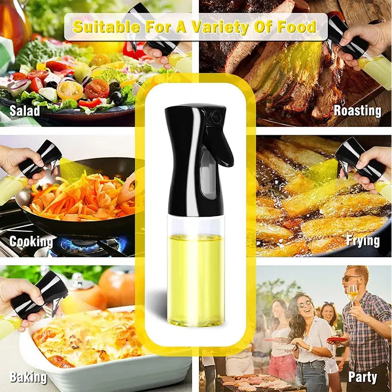 200/300/500ml Oil Spray Bottle BBQ Cooking Olive Oil Sprayer Plastic Baking Oil Spray Empty Bottle Vinegar Bottle Or  Oil brush 5