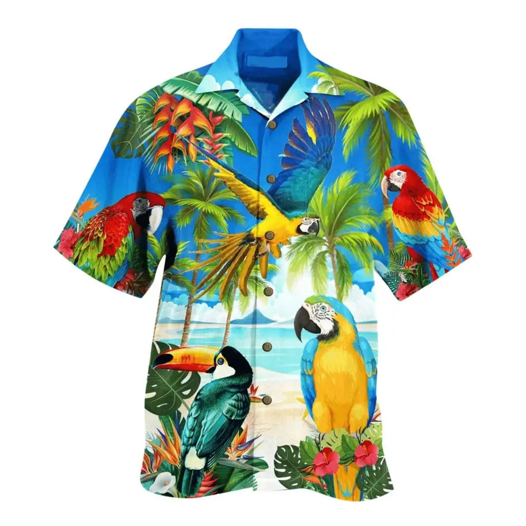 Hawaiian palm trees 3D Print Men Shirt