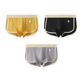 3-Pack Men's 100% Cotton Striped Boxer Briefs