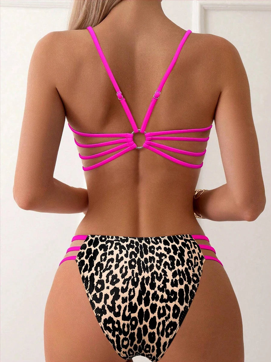 Leopard Print Micro Bikini 2025: Women's High Waist Brazilian Bandeau Bathing Suit 3
