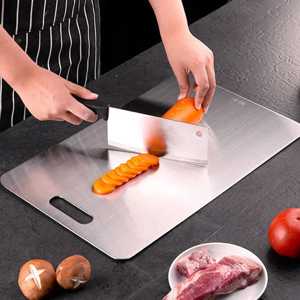 316 Stainless Steel Panel and Chopping Board Kitchen Household Thickened Double Sided Cutting Board Block Kneading Dough Boards 2