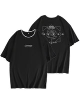 Creative Geometric Graphic Print Short Sleeve T-shirt for Men, Summer Outdoor Casual Crew Neck Top Shirt