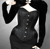 Longline Double Steel Boned Waist Slimming Overbust Corset Top Tight Lacing Corset 3