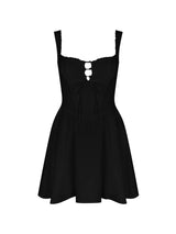 Mingmingxi 2024 Summer Lovely A Line Dress Yellow Sexy Party Dresses Hollow Out Lace Up Elegant Holiday Dress Women 6