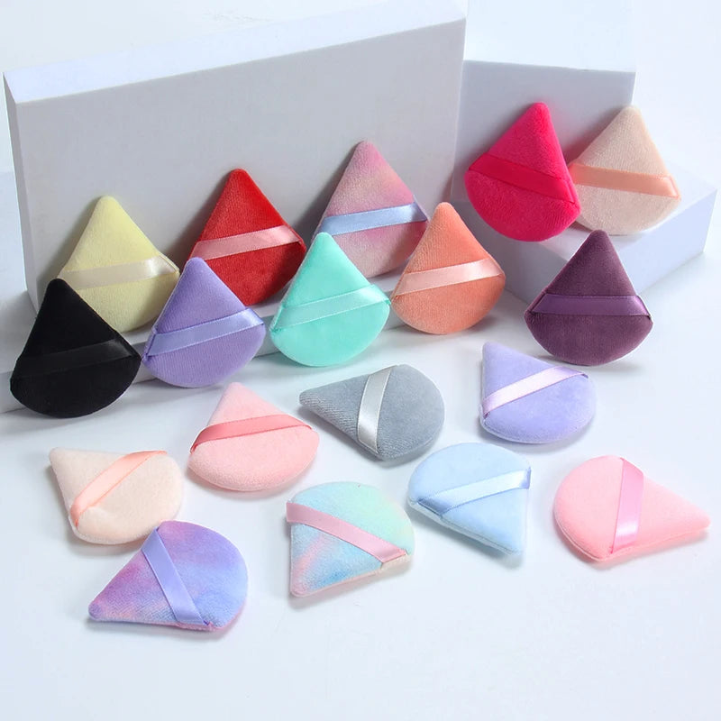 2 件 Triangle Powder Puff Face Makeup Sponge Soft Velvet Cosmetic Puff Blender Beauty Foundation Sponge Make up Accessories 5