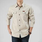 Men's 100% Cotton Multi-Pocket Cargo Shirt