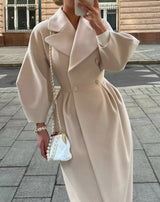 Women’s Retro Palace Lantern-Sleeve Coat