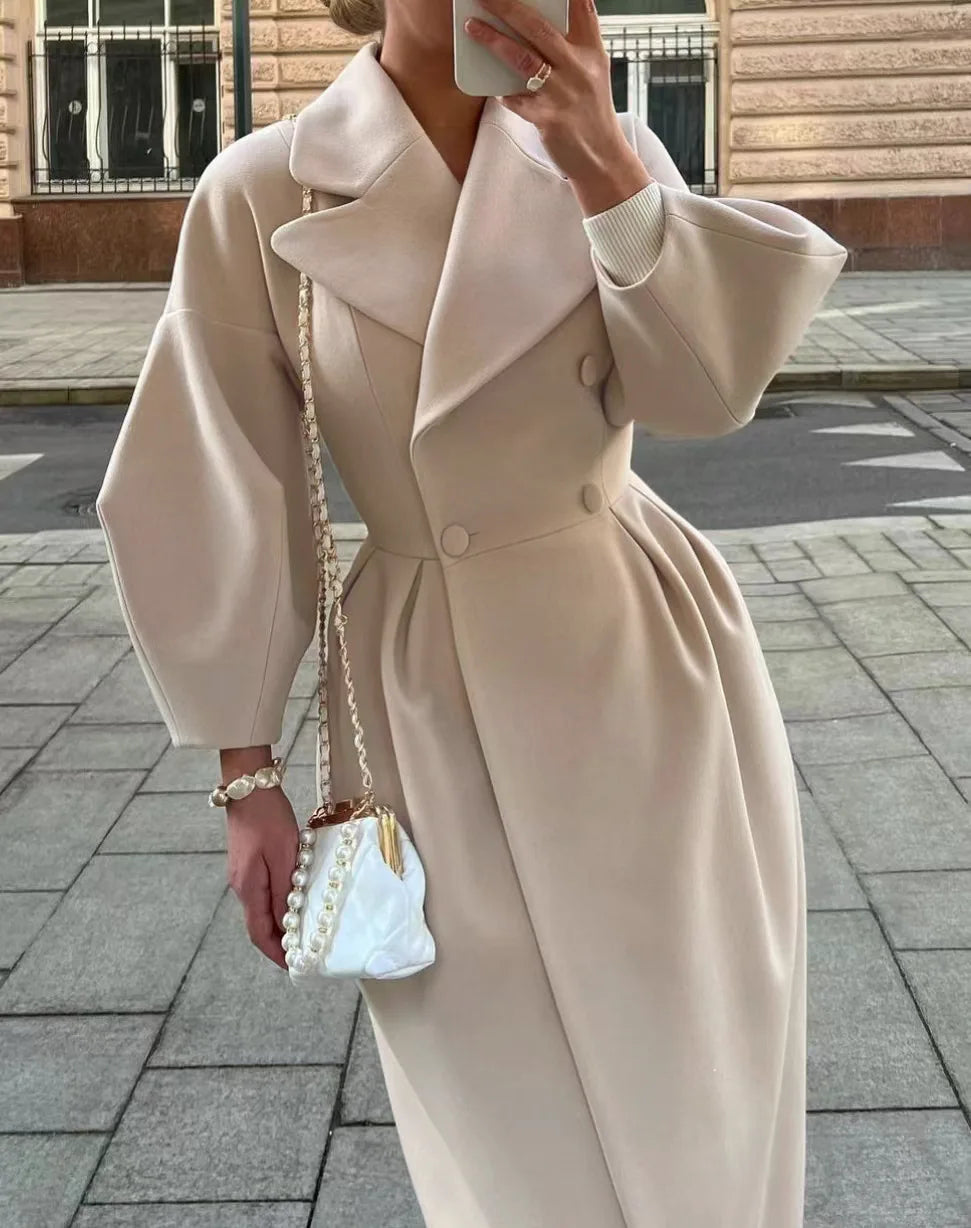 Women’s Retro Palace Lantern-Sleeve Coat