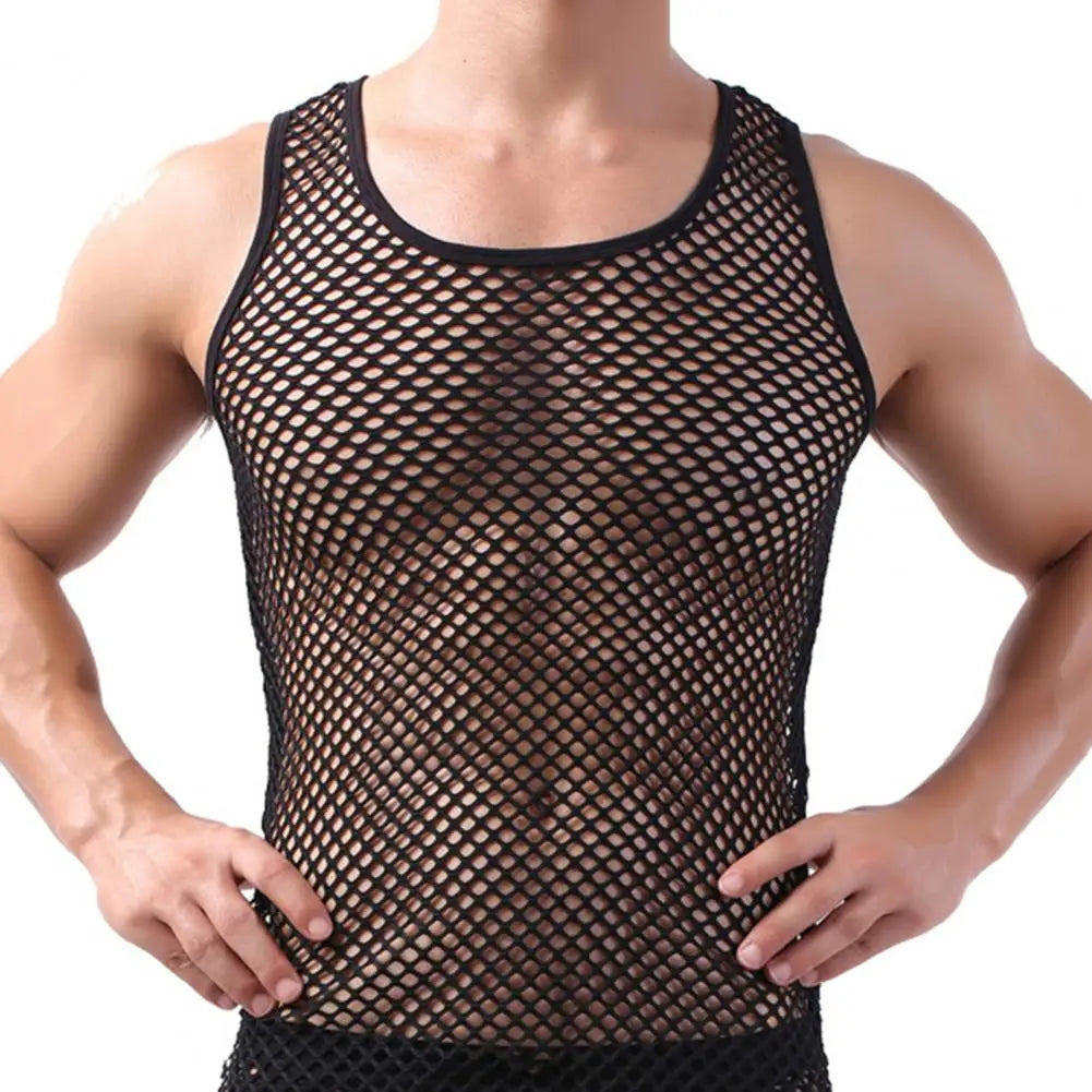 Fishnet-Men-Sexy-Mesh-Tank-Tops-Transparent-Sleep-Tops-Male-Underwear-Pure-Color-Vest-Sleeveless-Tops